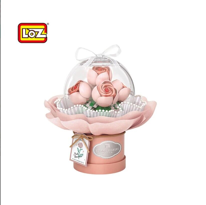 VGN-LZ1298 LOZ LEDLI PEMBE GUL BUKETI 285 PARCA BLOCK 24