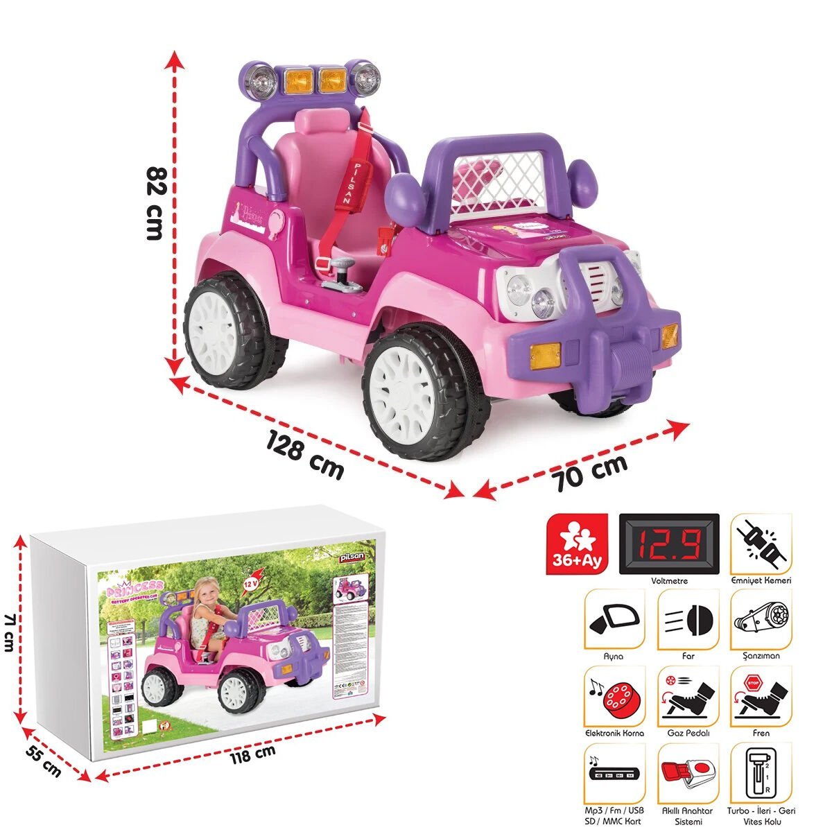 PLS-05-201 PRINCESS AKULU JEEP 12VOLT