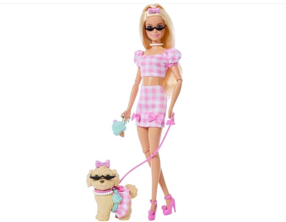 MATE-JFP36 BARBIE SARI SACLI BEBEK VE KOPEGI 3