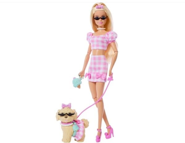 MATE-JFP36 BARBIE SARI SACLI BEBEK VE KOPEGI 3