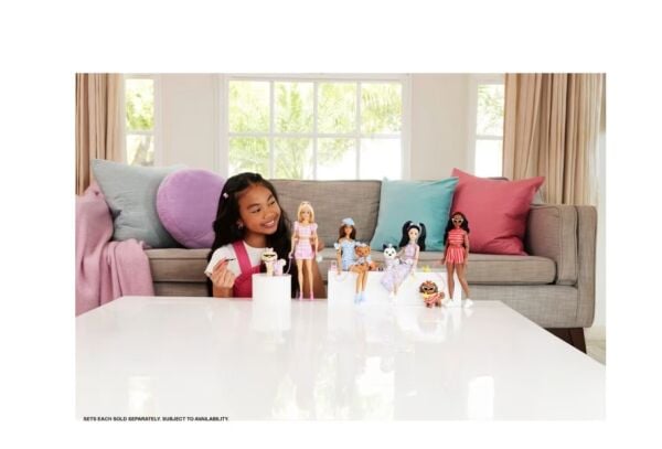 MATE-JFP36 BARBIE SARI SACLI BEBEK VE KOPEGI 3