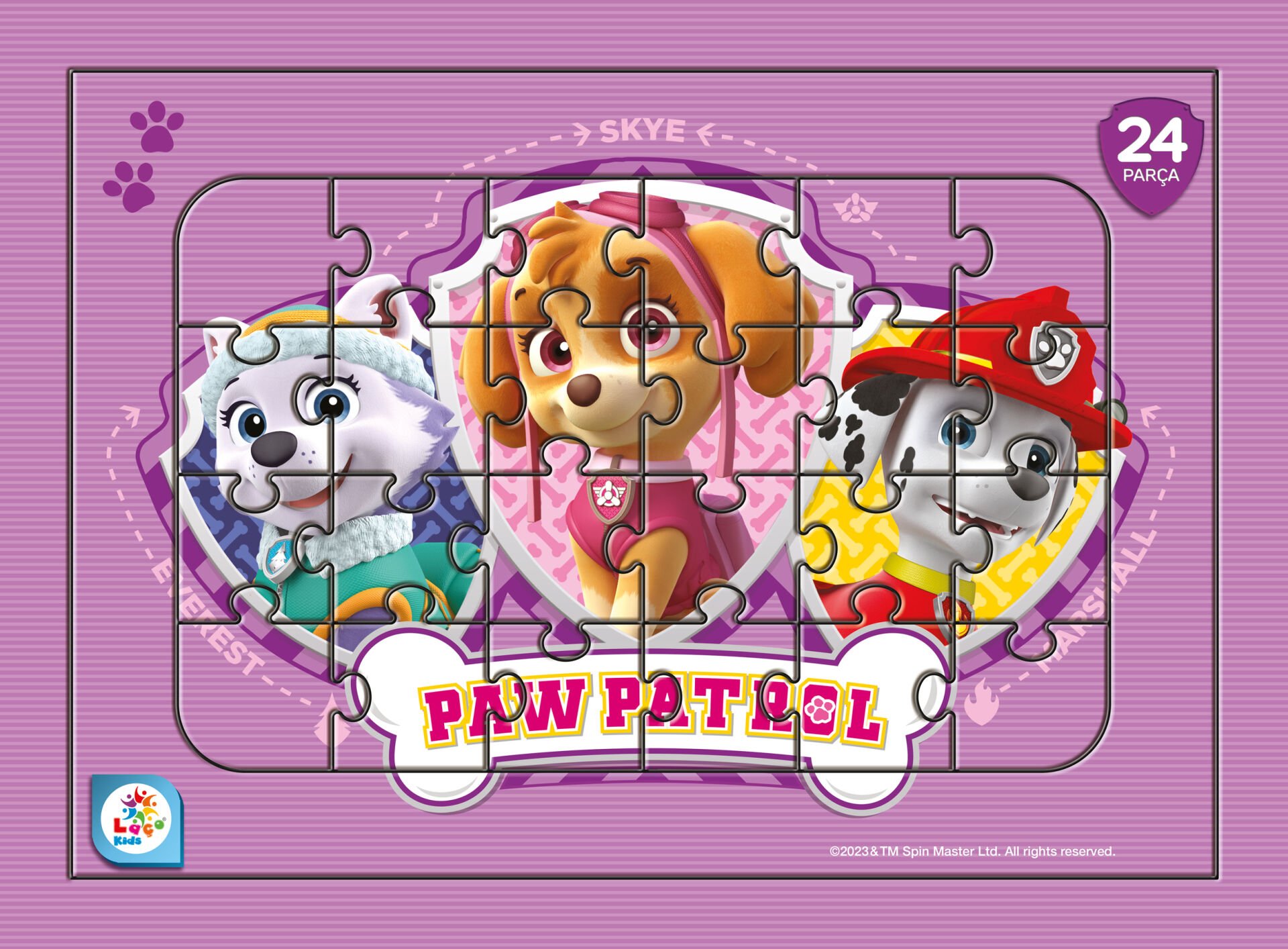 UTKU-PW7917-18-19-20 PAW PATROL FRAME PUZZLE 108