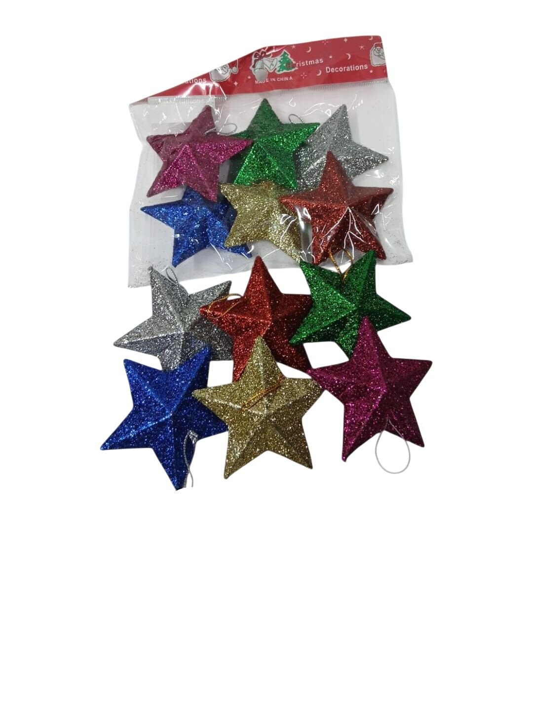 KZL-2505091 YILBASI SUS 6 LI SIMLI YILDIZ  480