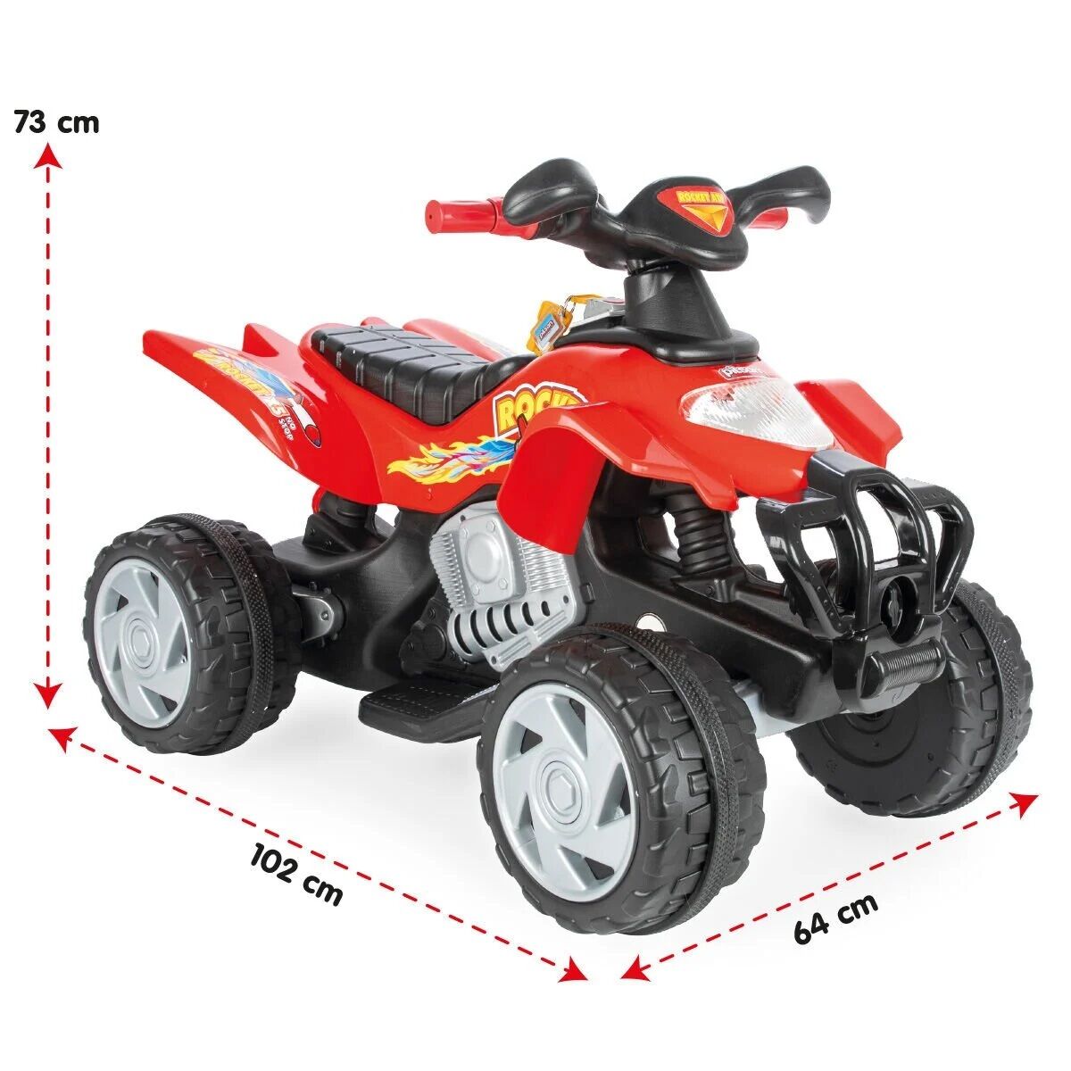 PLS-05-229-K ROKET AKULU ATV 12 V KIRMIZI 1