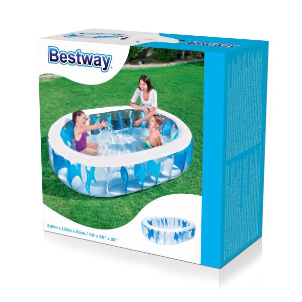 KZLD-BW54066 HAVUZ JUMBO KRISTAL 229X152X51CM 2