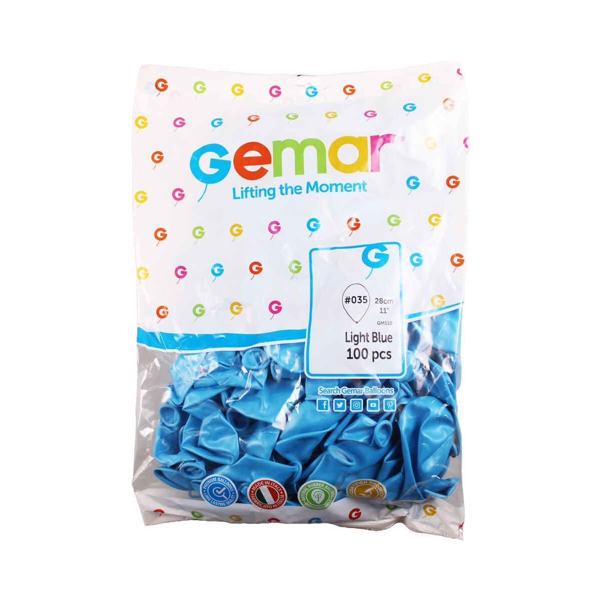 ERB-MET-A-MAVI GM110/35 MET ACIK MAVI BALON 100 LU 50