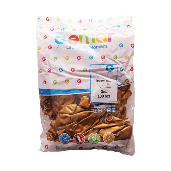 ERB-MET-ALTIN GM110/39 MET  ALTIN RENKLI BALON 100 LU 50