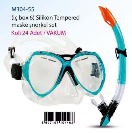 KZLD-M304-55 MASKE SNORKEL SILIKON SET ICB6 K 24