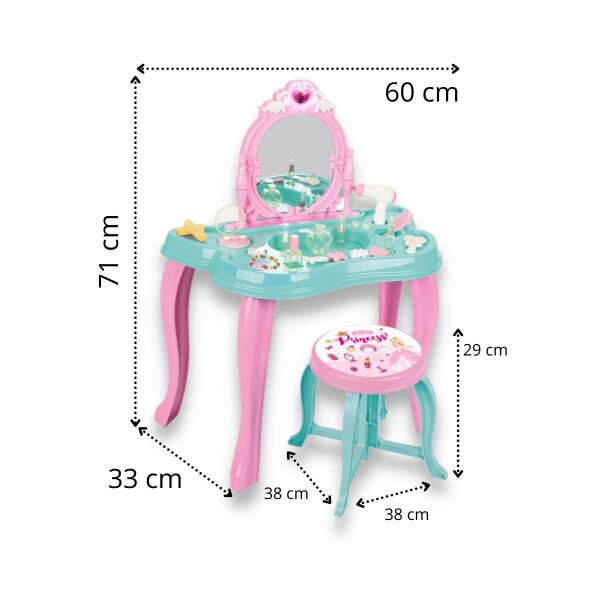 PLS-06-048-P SIHIRLI KELEBEK MAKYAJ MASASI PEMBE 4