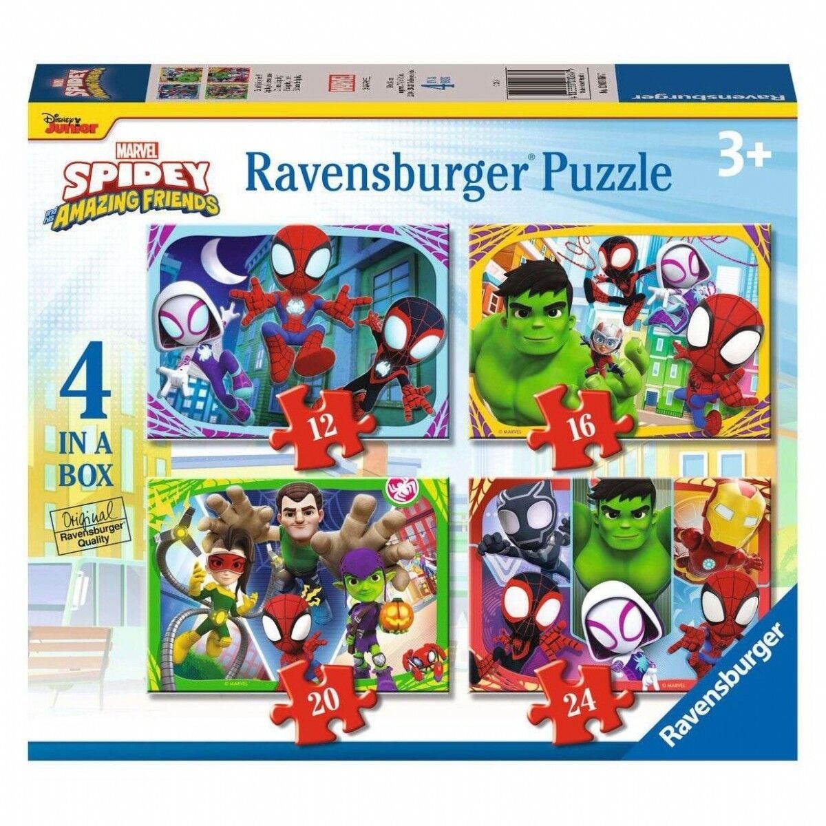 ADO-RPX120010647-S 4 IN BOX PUZZLE SPIDEY 1 STAND