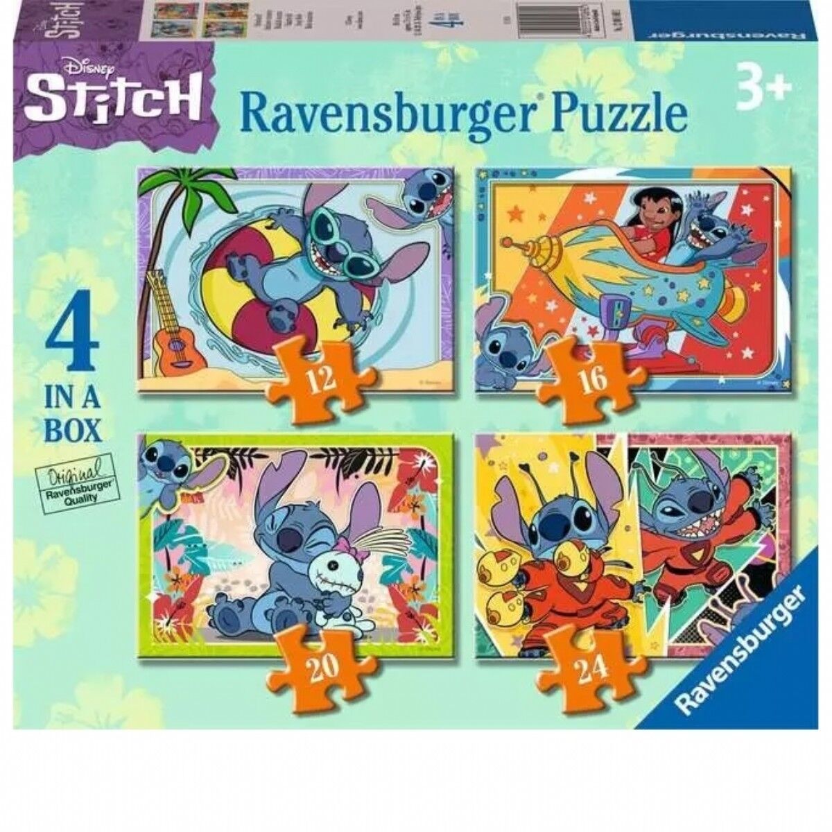 ADO-RPX120010692-S 4 IN BOX PUZZLE WD STITCH 1 STAND