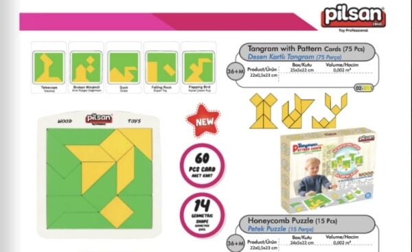 PLS-02-015 DESEN KARTLI TANGRAM 8