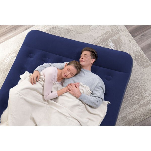 KZLD-BW67226 KAMP YATAK FLOK LACIVERT 203X152CM 3