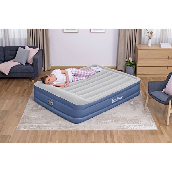 KZLD-BW67630 EV YATAK GRI 203X152CM+POMPALI 2