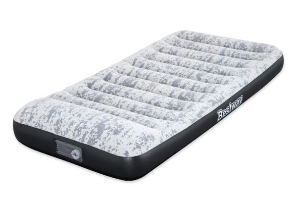 KZLD-BW67834 EV YATAK FLOK BEYAZ+POMPALI 188X99CM 3