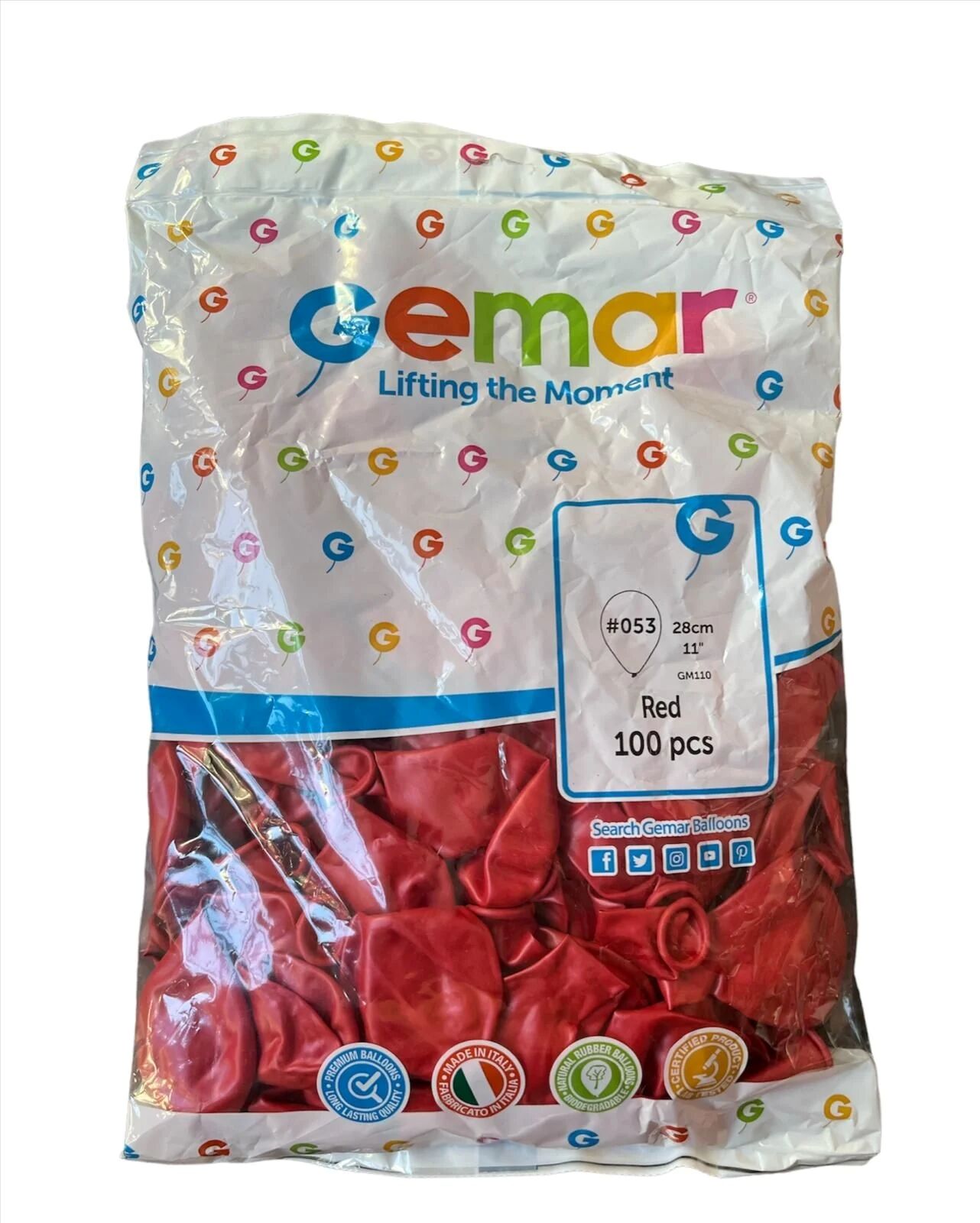 ERB-MET-KIRMIZI-GM-110-53 KIRMIZI BALON 100LU  50