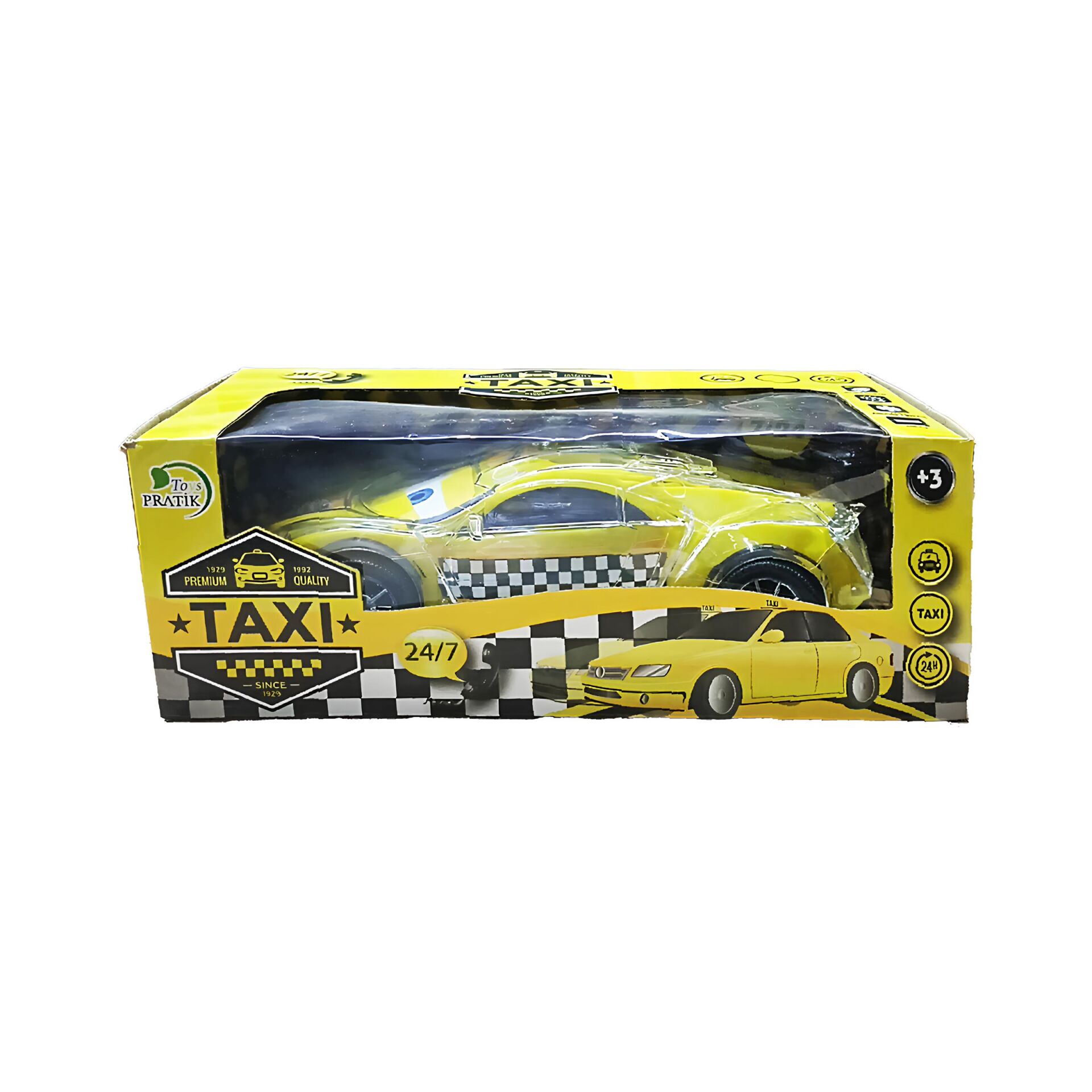 PRTK-P1080 KUTULU PILLI ISIKLI MUZIKLI SARI TAKSI 48