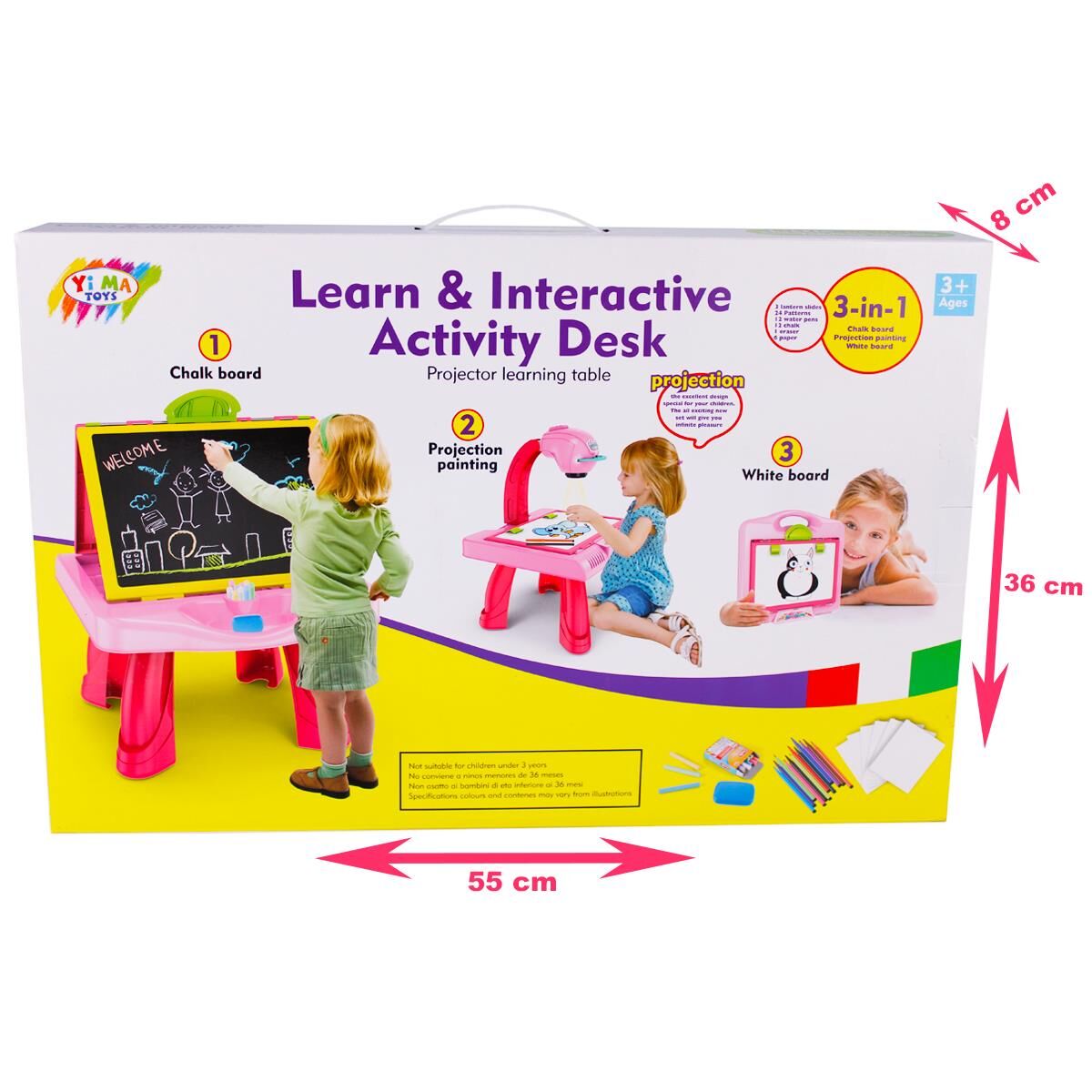 KZL-YM127 YAZI TAHTALI INTERAKTIF EGITIM SET PEMBE  12