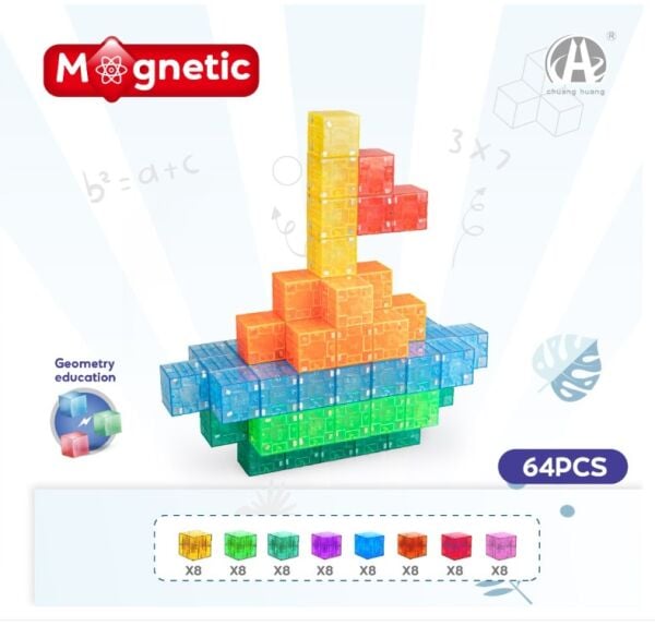 SEH-SH59838 MAGNET KUP YAPI BLOK SETI 64 PRC 48