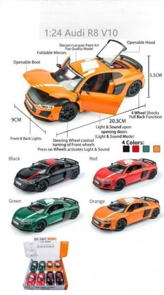 KZL-DC24272 AUDI R8 1:24 ISIKLI SESLI  32