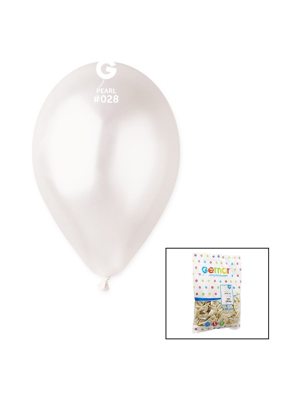 ERB-MET-INCI-BEYAZ GM110-28 METALIK INCI BEYAZ BALON 50